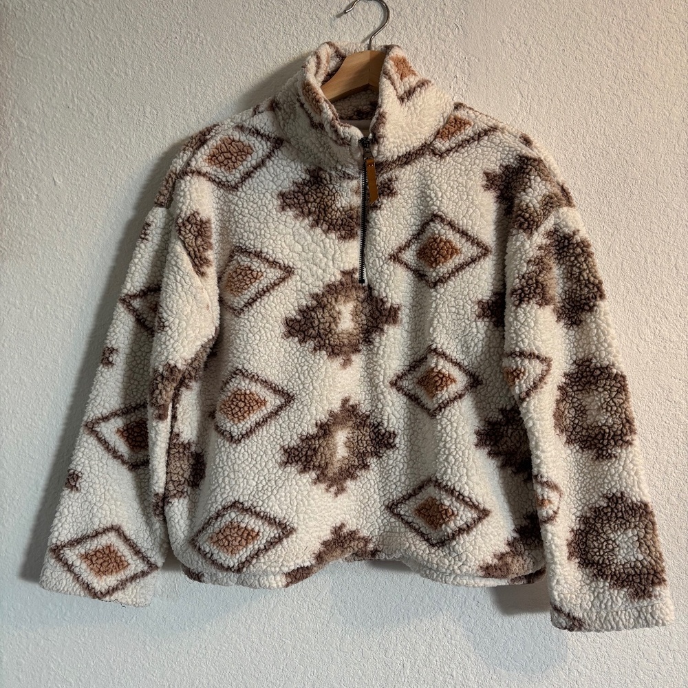 ⭐️Navajo Aztec print sherpa jacket